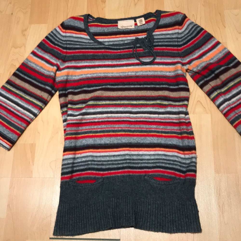 Anthropologie SPARROW striped sweater size small
